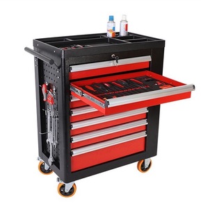 <span class=keywords><strong>Armoire</strong></span> à outils en acier inoxydable CE avec 7 tiroirs et 1 tiroir latéral, ensembles de boîtes à outils avec kit d'outils de mécanicien 258 pièces, personnalisable, Herramientas - Product Image 2