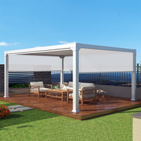 Pergola bioclimatique en aluminium à lames orientables automatiques, écologique, imperméable, pour extérieur