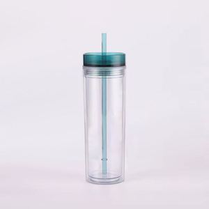 Meilleure Vente : Gobelet Acrylique Anti-Fuite 16oz à Double Paroi avec Couvercle et Paille pour le Bureau et l'Usage Quotidien - Product Image 5