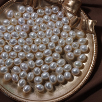 Perles de culture d'eau douce naturelles blanches en forme de riz de 6 mm en vrac pour la création de bijoux DIY uniques