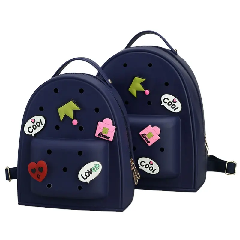 Fashion Cute Kids School Bags Backpack Waterproof Cartoon Candy Color Children's Backpack with Charm