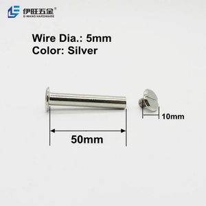 Tornillo de encuadernación metálico plateado de 50 mm para libros, tornillo de encuadernación macho y hembra - Product Image 4