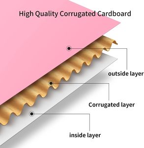 Small Business <strong>Pink</strong> Corrugated Cardboard <strong>Gift</strong> Boxes 10x8x3 Inches for Mailing &amp; Storing Fur <strong>Gift</strong> Wrapping - Product Image 4