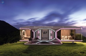 Capsula spaziale casa 1 camera da letto casa Mobile costruzione sostenibile edifici da giardino prefabbricati casa vacanza <span class=keywords><strong>Hotel</strong></span> - Product Image 4