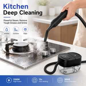 Limpiador a Vapor Portátil de Mano, 1500W, 3BAR, 1000ml, Calentamiento Rápido, Máquina de Limpieza Multiusos para Hogar, Cocina, Sofá, OEM, ODM - Product Image 2