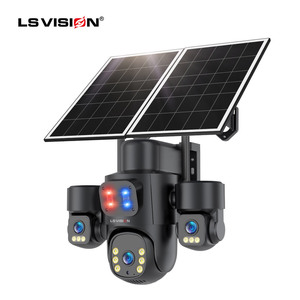 Caméra de surveillance réseau PTZ solaire LS VISION <span class=keywords><strong>HD</strong></span> 6MP 12X Zoom extérieur <span class=keywords><strong>AI</strong></span> trois objectifs trois écrans AOV capteur CMOS IP66 - Product Image 2