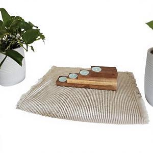 Portavelas de Madera Ecológico Estilo Vintage para Decoración del Hogar, Centro de Mesa, Uso Festivo y para Bodas - Product Image 1