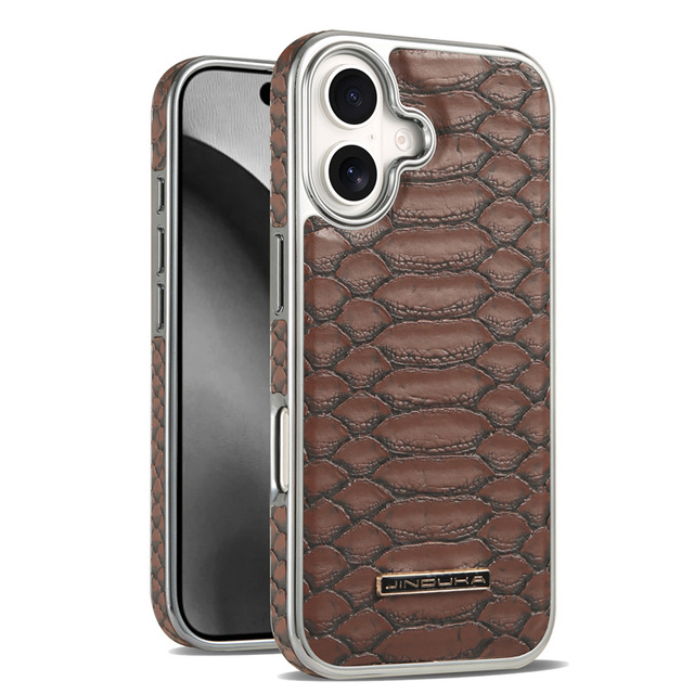 Premium PU Leather Mobile Phone Case for IPhone 12 13 14 15 16 Pro Max Business Personality Shockproof Cover for iPhone 16 Plus