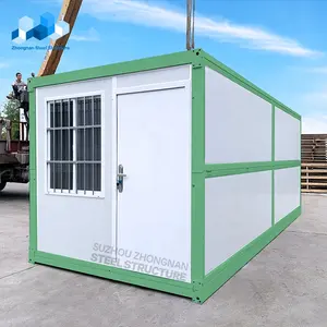 Zhongnan 20FT Foldable House Luxury Modular Mobile Home Office Prefabricated Foldable Folding Container House for Sale