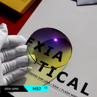 EXIA Lens M57 Gafas de sol Lentes Gris Amarillo SHMC 1,61 UV400 Anti-Impact Base Curve 3 Grosor 3mm