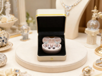 Silnek M106 Hadiah Hari Valentine 2 in 1 Anting Earphone Bluetooth Dapat Dilepas DIY Aksesoris Earbud Jepit Telinga Berlian Halus