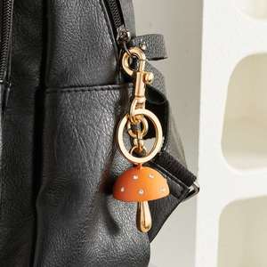High Quality Mushroom Metal Keychain Cute Pendant <b>Bag</b> Creative Pendant Suitable for Girls Car Metal Keychain - Product Image 3
