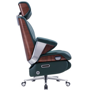JORI Traditioneller Komfortabler Hochlehner Echtleder Chefsessel Drehbarer Bürostuhl - Product Image 4