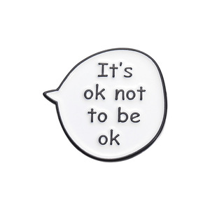 Broches de Esmalte con Frases Divertidas y Positivas Personalizadas, Insignias de Solapa con la Frase 'It's Ok Not Be Ok', Joyería Divertida, Regalo para Amigos, Tema con Logotipo UV - Product Image 6