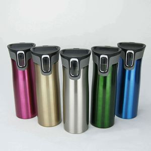 Vaso Moderno de Acero Inoxidable con Tapa de Vacío de Doble Capa para Adultos - Product Image 1