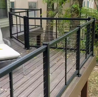 Rampe de balcon et d'escalier moderne en aluminium, fixation au sol, résistante à la rouille, personnalisable, utilisation intérieure et extérieure
