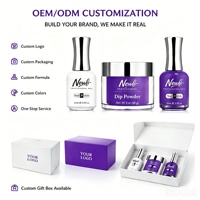 Kit 3-en-1 sans HEMA, sans TPO, végétalien, gel semi-permanent, compatible avec la poudre acrylique, séchage à l'air, ensemble de vernis à ongles colorés