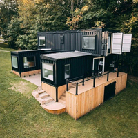 Nouvelle Maison Modulaire Préfabriquée Standard en Conteneur, Maison Mobile Compacte à Panneaux Sandwich sur Roues, Bâtiment de Bureau Moderne, Centre Commercial, Hôpital, Extérieur