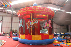 Carousel Jumping Castle Inflatable Bounce Amusement Inflatable <b>Trampoline</b> - Product Image 2