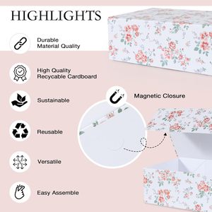 Floral Magnetic Lid Gift <b>Box</b> 13.8x8.3x4.4in, Large <b>Bridesmaid</b> <b>Proposal</b> <b>Box</b> Customizable to Your Needsge <b>Box</b> 1 Pack - Product Image 2