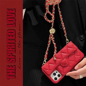 <span class=keywords><strong>Custodia</strong></span> a Portafoglio di Lusso in <span class=keywords><strong>Pelle</strong></span> Romboidale con Slot per Carte e Catena Regolabile per <span class=keywords><strong>iPhone</strong></span> 17 Air 14 15 16 Pro Max - Product Image 2