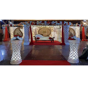 มณฑปแต่งงานคริสตัลทรงเพชรแบบอินเดีย มณฑปแต่งงานคริสตัลไฟเบอร์สุดหรู มณฑปแต่งงานคริสตัลดาลัสอันงดงาม มณฑปแต่งงานคริสตัลดูร์บัน นิวซีแลนด์ - Product Image 1