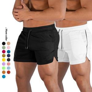 Short de gym d'été lavé avec cordon de serrage brodé sur mesure pour la course à pied quotidienne et les activités de plein air - Product Image 2