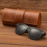 Étui à lunettes en cuir blanc personnalisé de qualité supérieure avec logo unique, étui à lunettes de soleil personnalisé avec logo, emballage pour lunettes