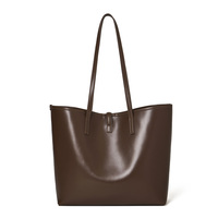Personnalisé premium fonctionnel carryall tote sacs femme cuir véritable structuré affaires bureau sac main 14 pouces ordinateur