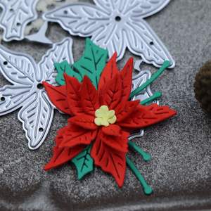 Weihnachts blumen Metall Kohlenstoffs tahl Großhandel dekorative gestanzte Klinge Präge maschine Home Decor Metall Blumen schneidwerk zeuge - Product Image 5