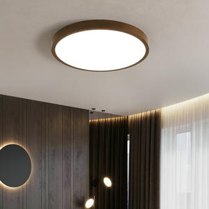 ไฟเพดานอะคริลิคทรงสี่เหลี่ยมสำหรับห้องนั่งเล่นสีวอลนัทโคมไฟติดเพดาน LED สำหรับห้องนอนแบบมินิมอลลิสต์ส่วนบุคคล - Product Image 1