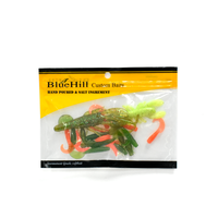 Échantillon gratuit hameçon en plastique souple pour crevettes et écrevisses Emballage personnalisé d'appâts avec ver de pêche Sac à fermeture éclair