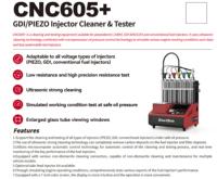 Limpiador y Probador de Inyectores de Combustible Ultrasónico GDI PIEZO SmartSafe CNC605+, Equipo Automotriz de Aleación de Aluminio para Diesel Common Rail