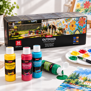 36 Farben 60ml Outdoor Acrylfarbe Wasserfest UV-Beständig Nicht Verblassend für Wandmalerei Felsen Holz Garten Kunst DIY Großhandel OEM - Product Image 4