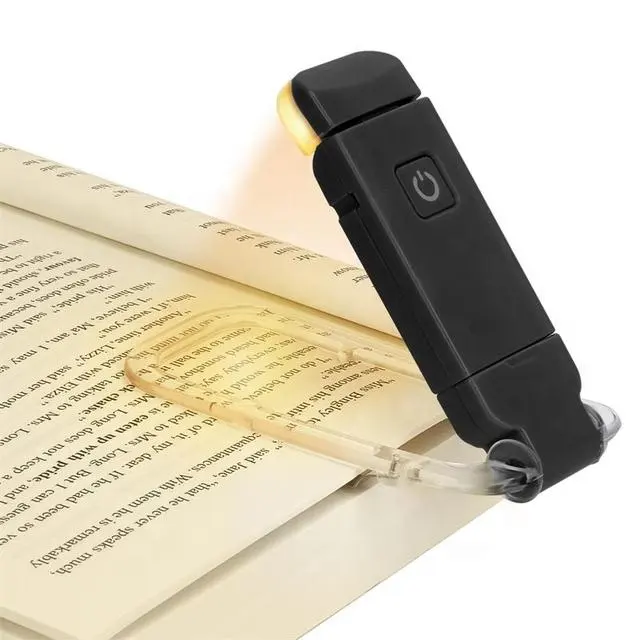 Portable Rechargeable 3 Brightness Levels Flexible Clip On Book Lights LED Desk Reading Light for Kids Bookmark lamp