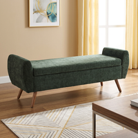 Banc ottoman multifonctionnel, durable, avec un grand espace de rangement, design moderne, tabouret en tissu doux, meubles pour chambre à coucher, salon, pouf