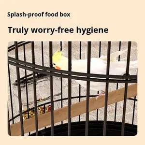 Villa di lusso Extra-Large Myna gabbia per uccelli a grandezza naturale in metallo gabbia per uccelli occhielli fantasia per pappagalli pappagallino <span class=keywords><strong>Cockatiel</strong></span> uccelli a grandezza naturale - Product Image 4