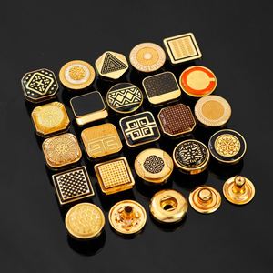 Custom logo Hot Sale Made Alloy 12mm <b>Press</b> 4 Part Snap Fastener Set Metal Silver Snap <b>Button</b> - Product Image 1