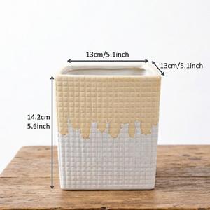 Vente Flash 2026 : Pots de fleurs carrés en céramique, directement de l'usine, pour la décoration moderne de la maison, du bureau et du <span class=keywords><strong>salon</strong></span> - Product Image 2