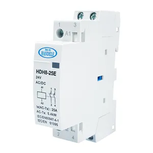 1NO 1P 25A 20A 16A 24V mini contactor AC/DC Contactor modular contactor HDH8-25E
