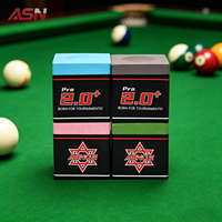 ASN WJQK-05 Craie de billard premium 22 mm, emballage en feuille d'argent, craie carrée pour queue de billard, haute friction, antidérapante