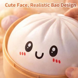 Custom Steamed Bun Squishy Toy with Steamer Anti-Stress Squeeze Dumpling Soft TPR <b>Fidget</b> Toy for Kids Adult Relief - Product Image 2