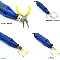 Kit de Perceuse Électrique à Vitesse Variable 205 Pièces, Outils Électriques DIY pour Ponçage, Gravure de Bijoux, Mini Meuleuse Rotative