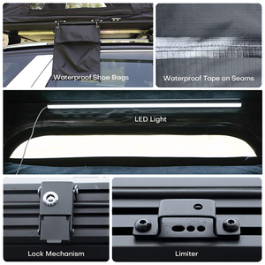 Tente triangulaire de toit de voiture pop-up d'été avec échelle télescopique en aluminium double couche pour voitures d'<span class=keywords><strong>occasion</strong></span>, en tissu Oxford pour événements - Product Image 6