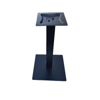 Pieds de table à manger modernes et minimalistes en acier au carbone, à barre simple ou double, avec support métallique pour mobilier