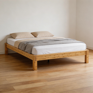 Modern <strong>Solid</strong> Bamboo <strong>Platform</strong> <strong>Bed</strong> <strong>Frame</strong> with Storage - Product Image 3