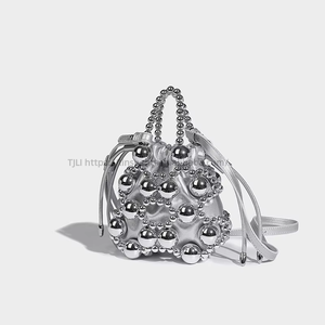 Design High-End Satchel Crossbody Bag Fashionable Versatile Beaded Bag Exquisite Cut Bead Woven PU <b>String</b> Tanjing - Product Image 1