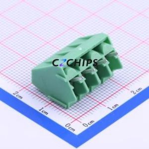 1733596 Screw Terminal Block Through hole Component (THT),P=5.08mm Connector 1x4P 5.08mm Green Through Hole - Product Image 1