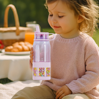 Mignon Impression Infantile Pc Sans Bpa Réutilisable Sport Potable Tasse En Plastique Bouteille D'eau pour Enfants Enfant