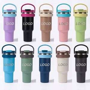 Nuevo Vaso Térmico de Acero Inoxidable 304 de 40oz con Asa y Doble Boquilla para Beber, Ideal para Coche, Hogar y Exteriores - Product Image 1